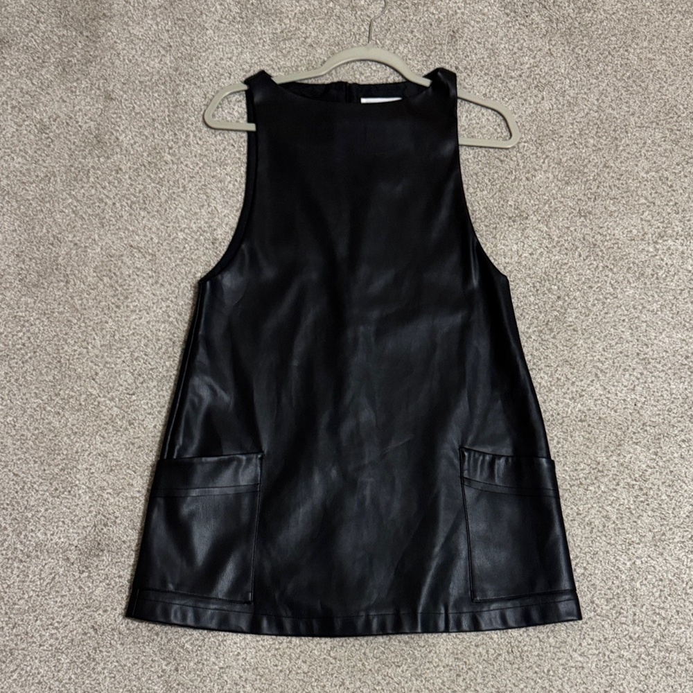 Zara Black leather dress